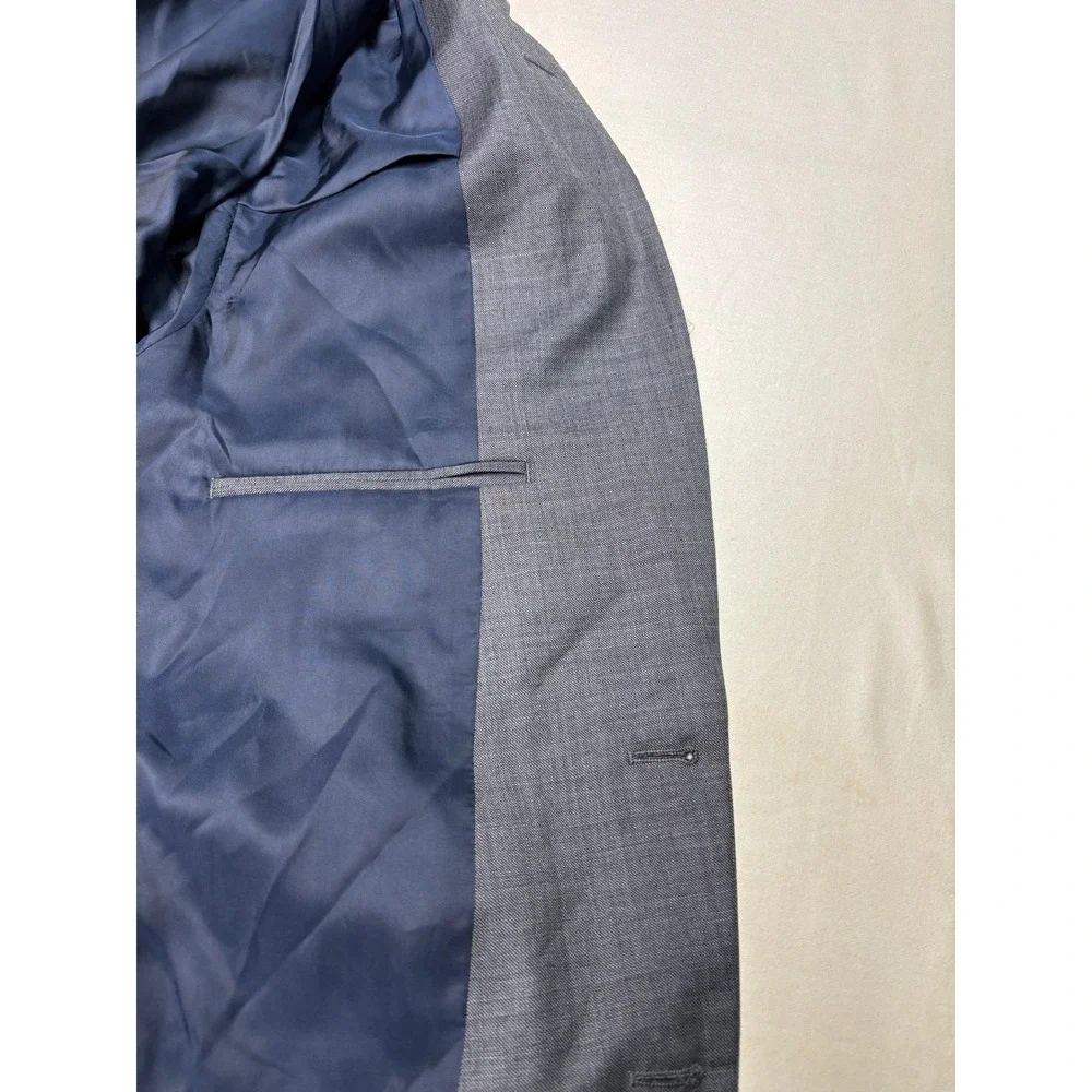 J.Crew Thompson Mens 40S Grey 100% Wool Two Button Suit Jacket Blazer G1730